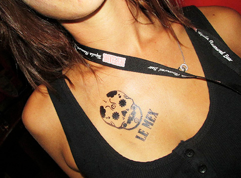 Tattoo tête de mort mexicain